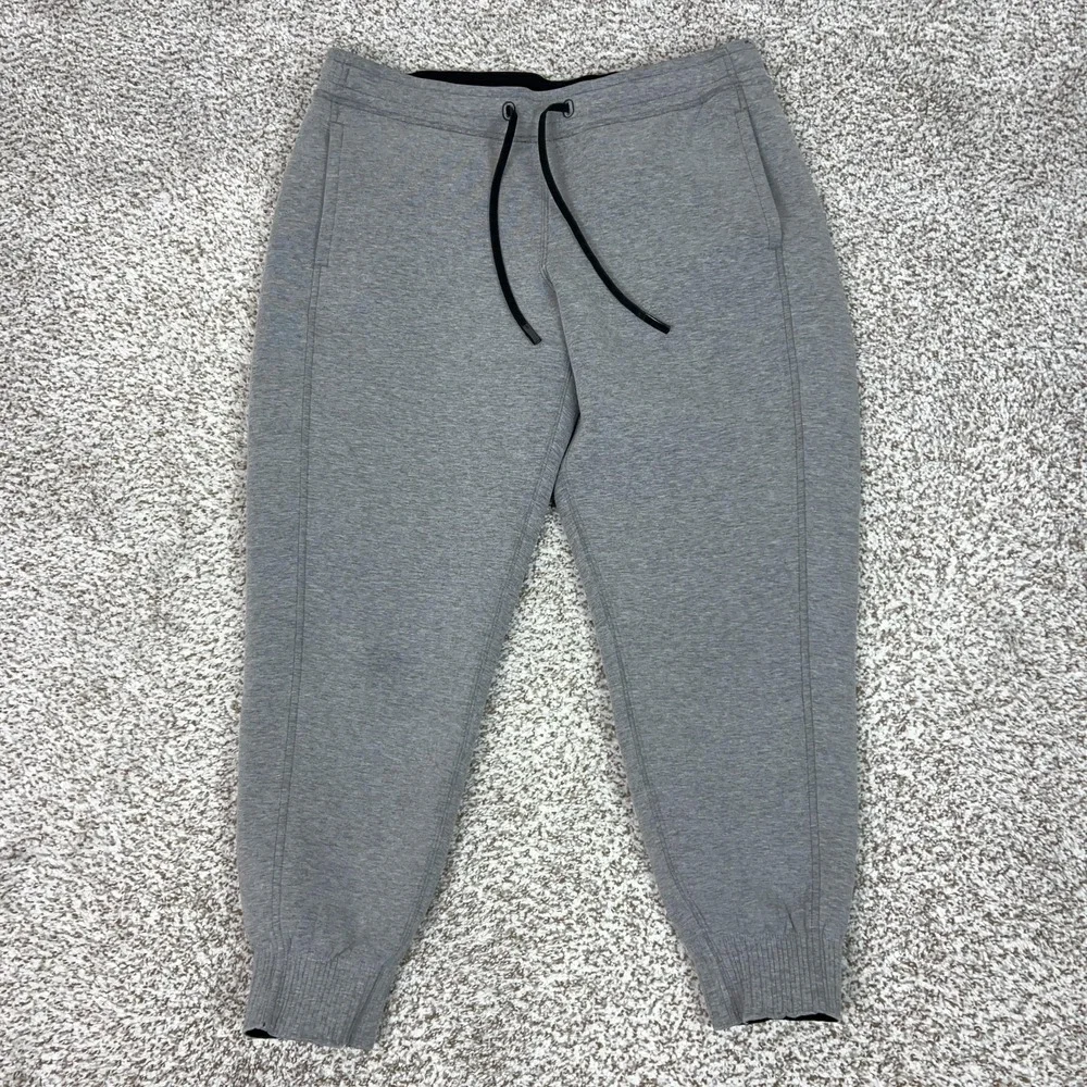 Lululemon Pants Womens 12 Gray‎ High Rise Jogger Sweatpants Pockets Yoga Gym